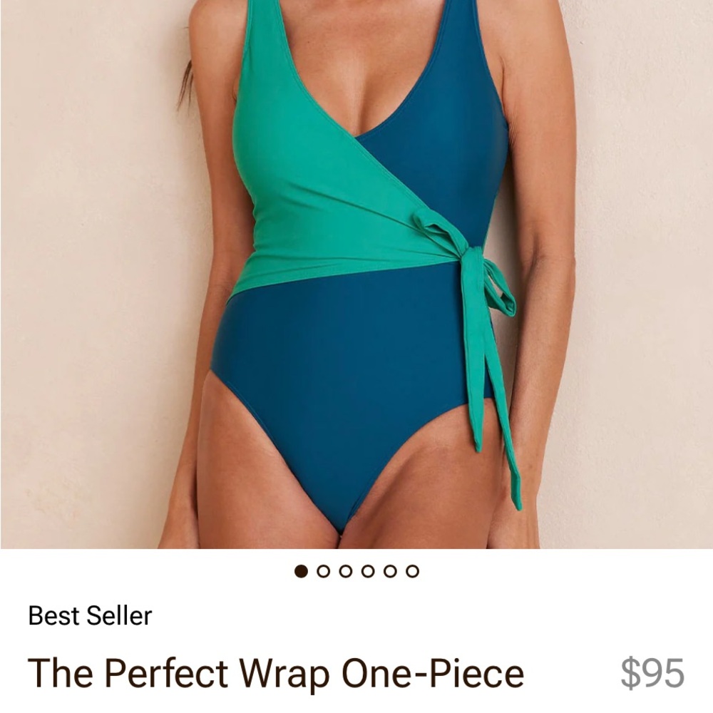 Summersalt NWT Wrap of the Sea One Piece Swimsuit in Seaglass and Seaweed Size 8